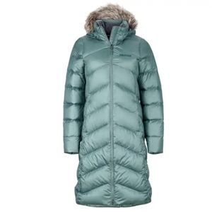 Marmot Green Montreax Down Coat Removable Hood XS